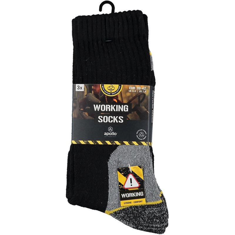 Apollo 000122430000 Worker Sokken Assorti| 1 bundel (3 paar)