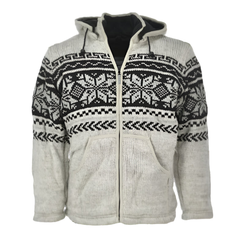 Pure Wool Herenvest Jan WJK-1301 Ecru Ecru