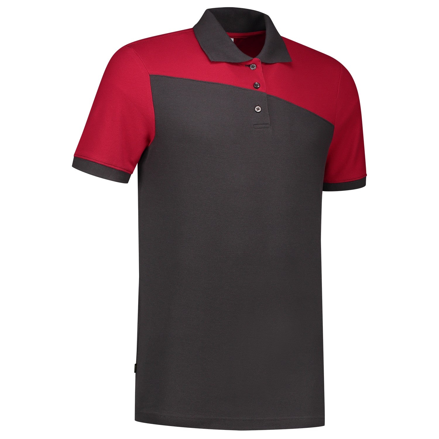 Tricorp Poloshirt 202006 Bicolor Naden Donkergrijs/Rood