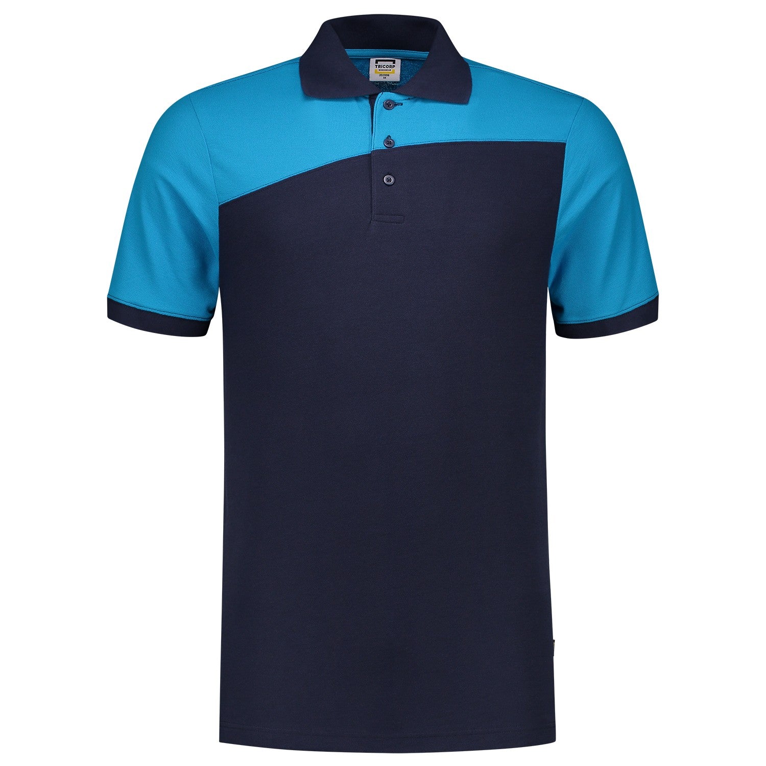 Tricorp Poloshirt 202006 Bicolor Naden Inktblauw/Turquoise