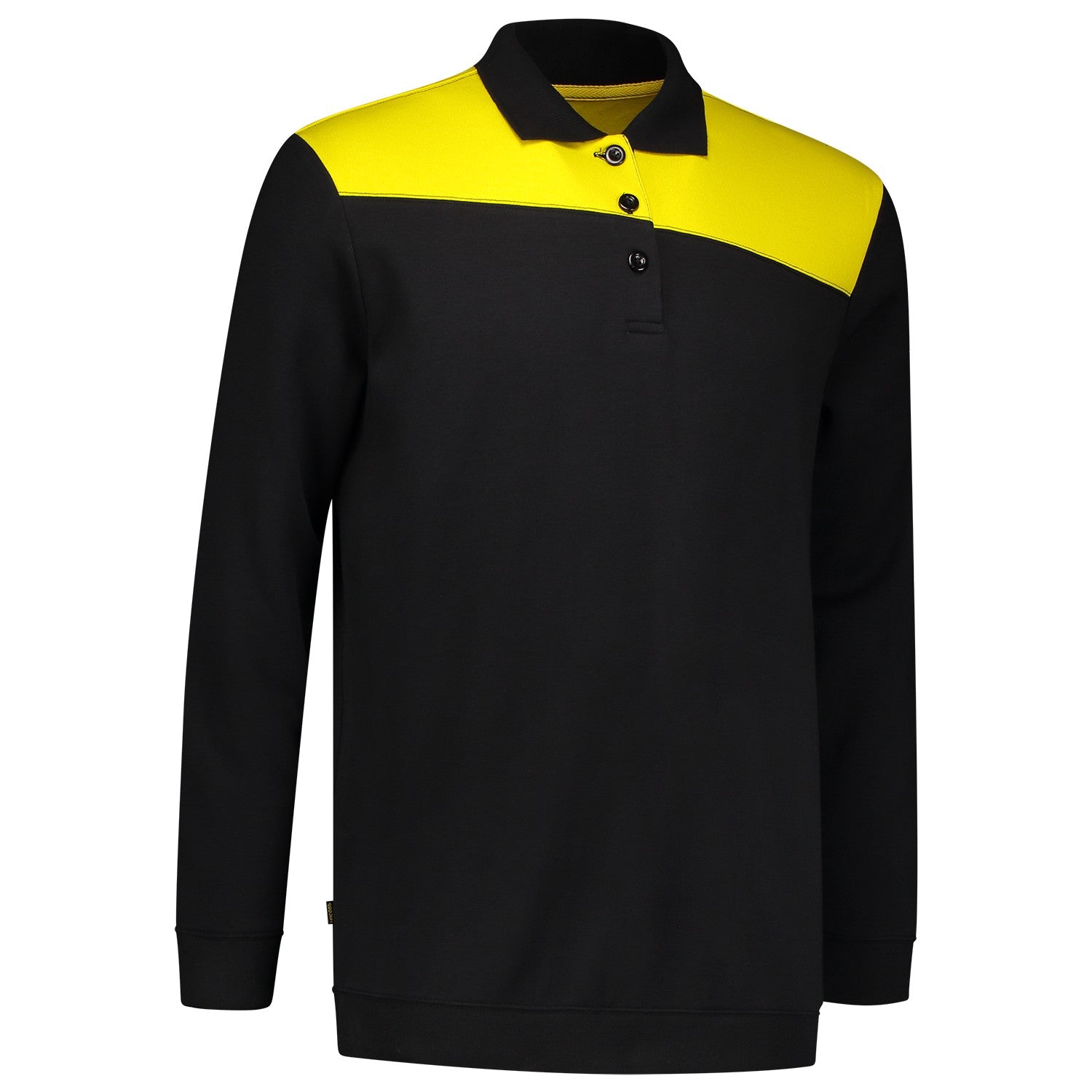 Tricorp Polosweater 302004 Bicolor Naden Zwart/Geel