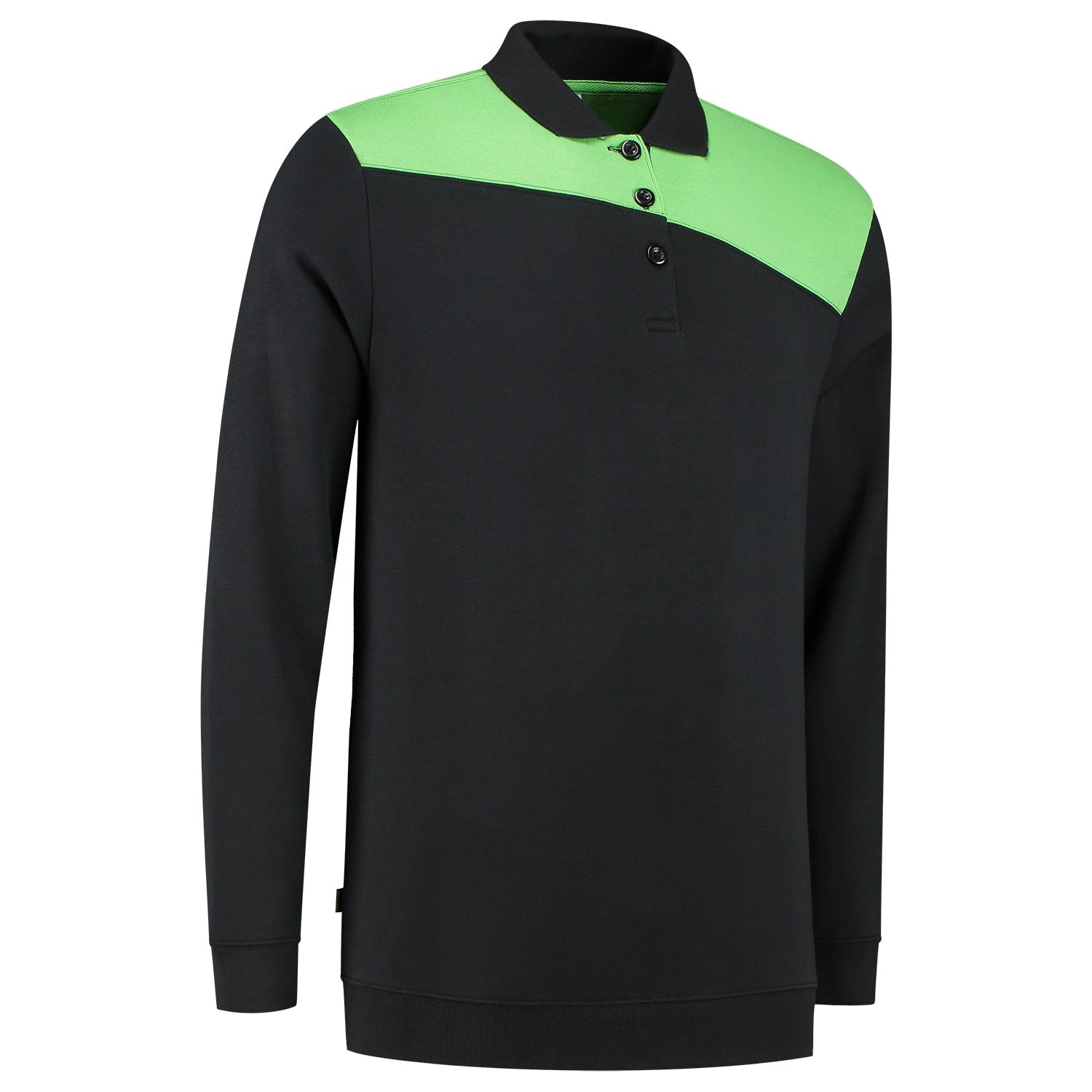 Tricorp Polosweater 302004 Bicolor Naden Zwart/Lime