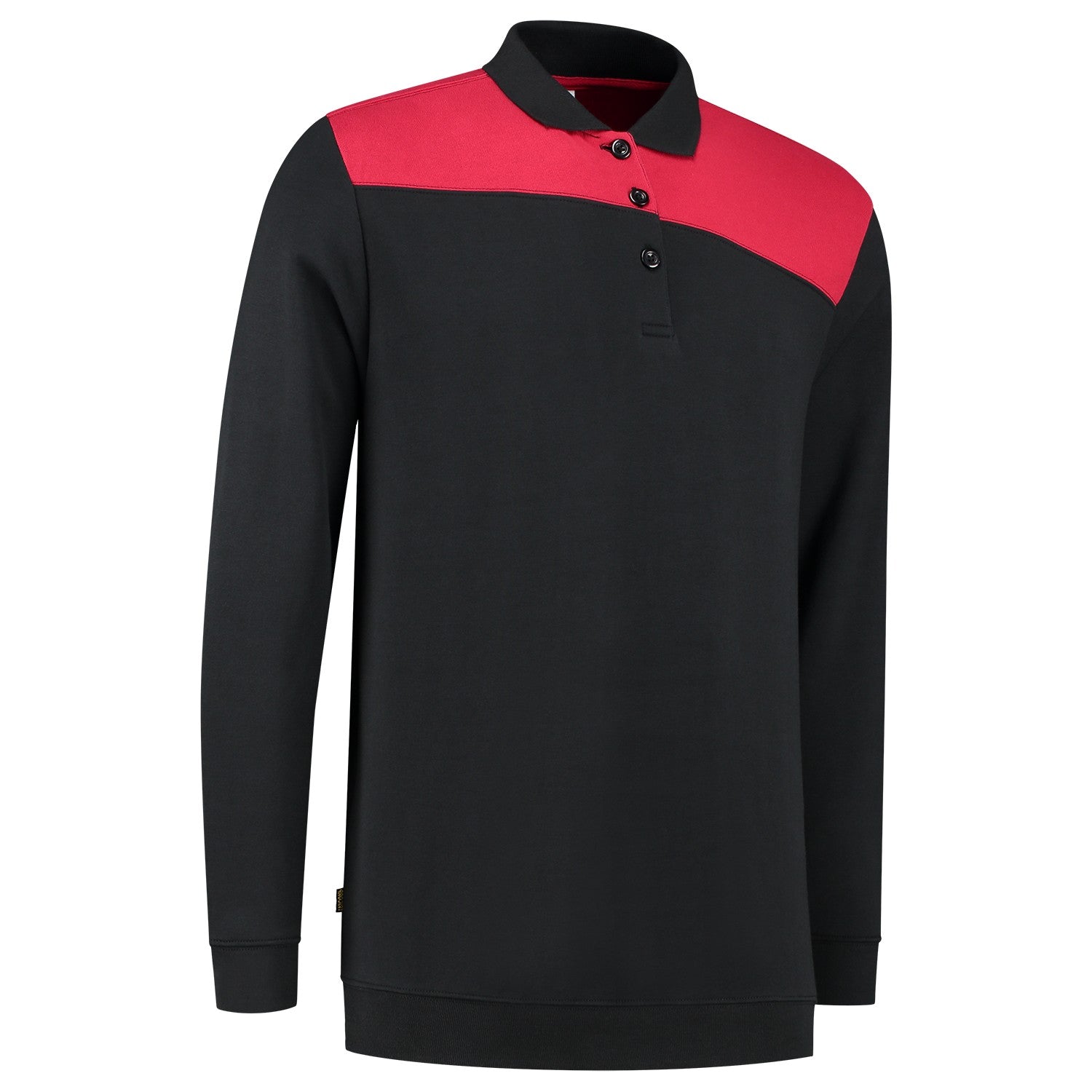 Tricorp Polosweater 302004 Bicolor Naden Zwart/Rood