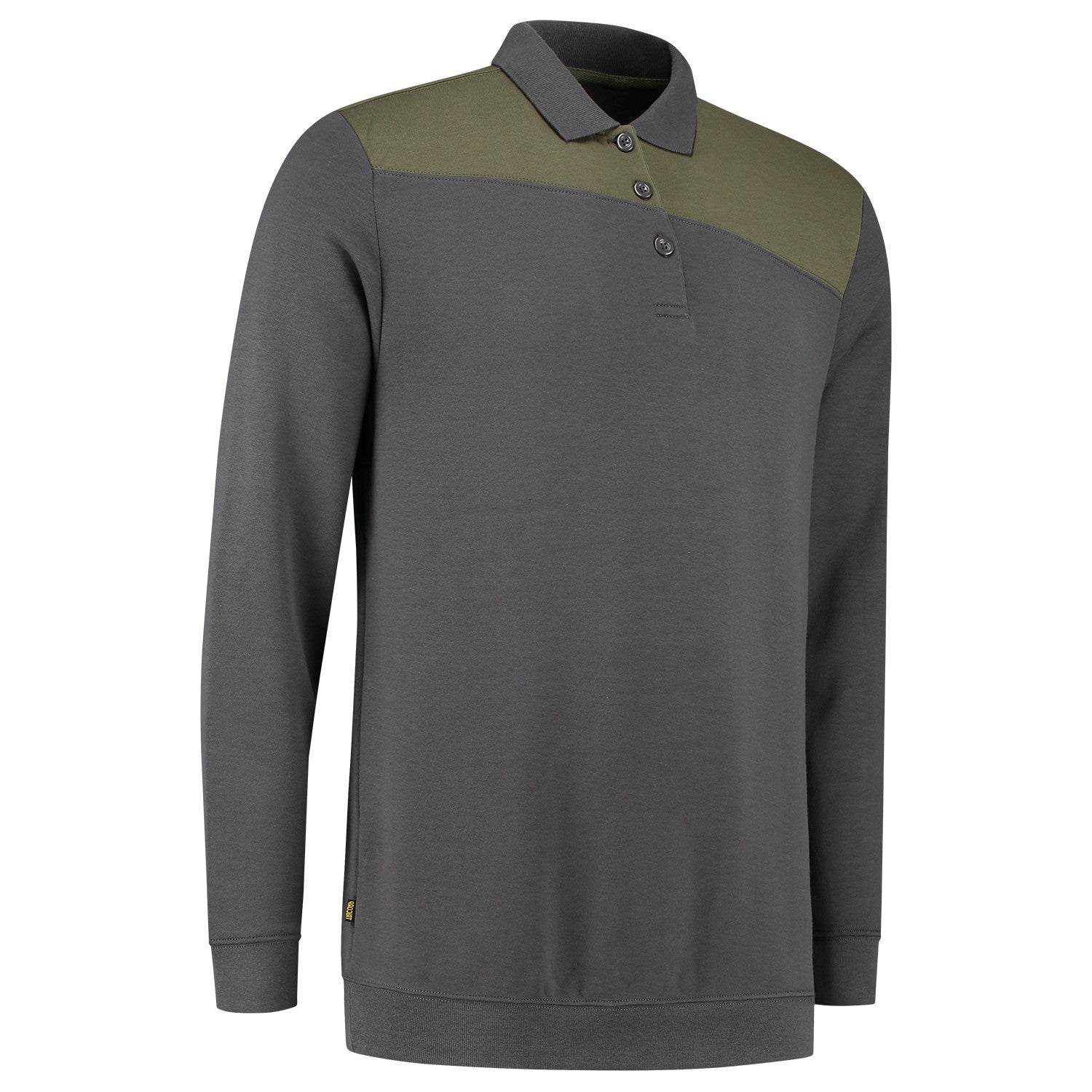 Tricorp Polosweater 302004 Bicolor Naden Donkergrijs/Legergroen