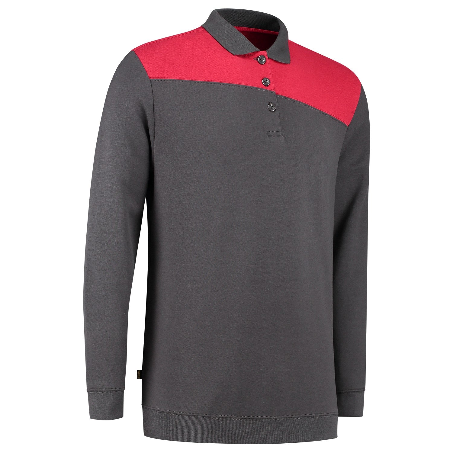 Tricorp Polosweater 302004 Bicolor Naden Donkergrijs/Rood