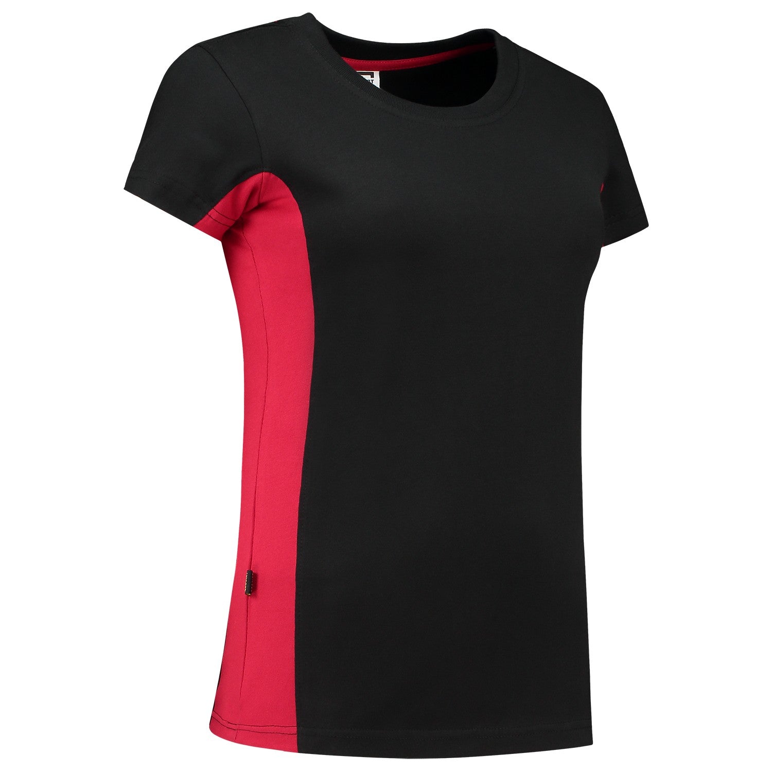 Tricorp 102003 Dames T-Shirt Bicolor Zwart/Rood