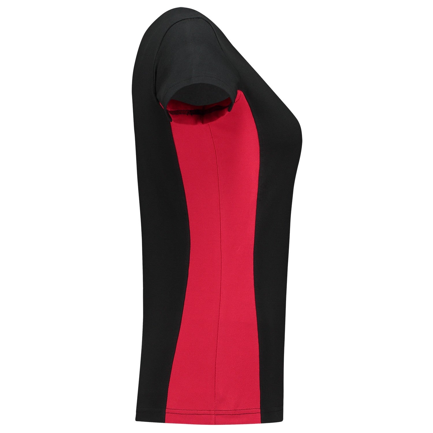 Tricorp 102003 Dames T-Shirt Bicolor Zwart/Rood