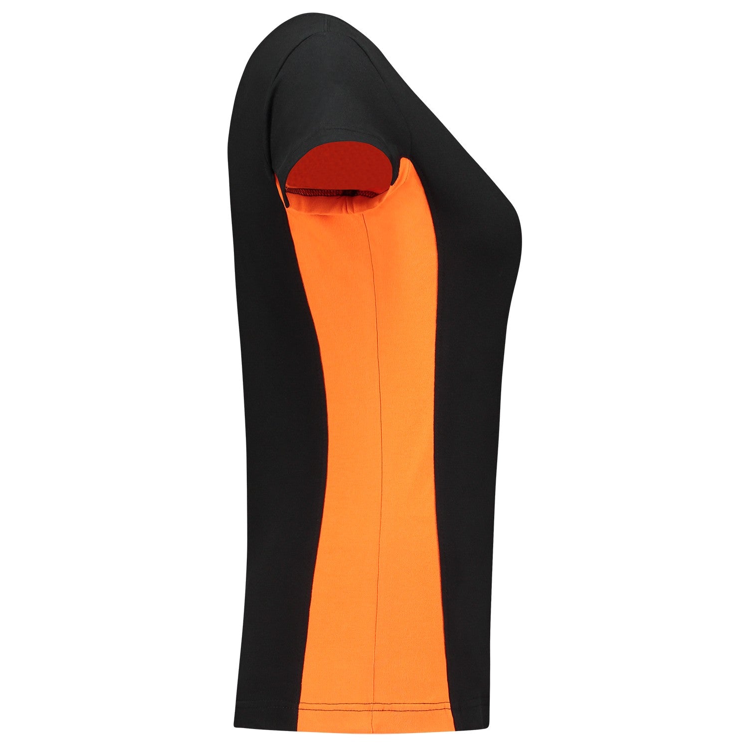 Tricorp 102003 Dames T-Shirt Bicolor Zwart/Oranje