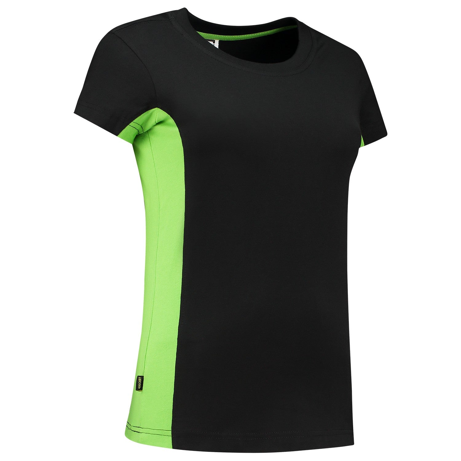 Tricorp 102003 Dames T-Shirt Bicolor Zwart/Lime