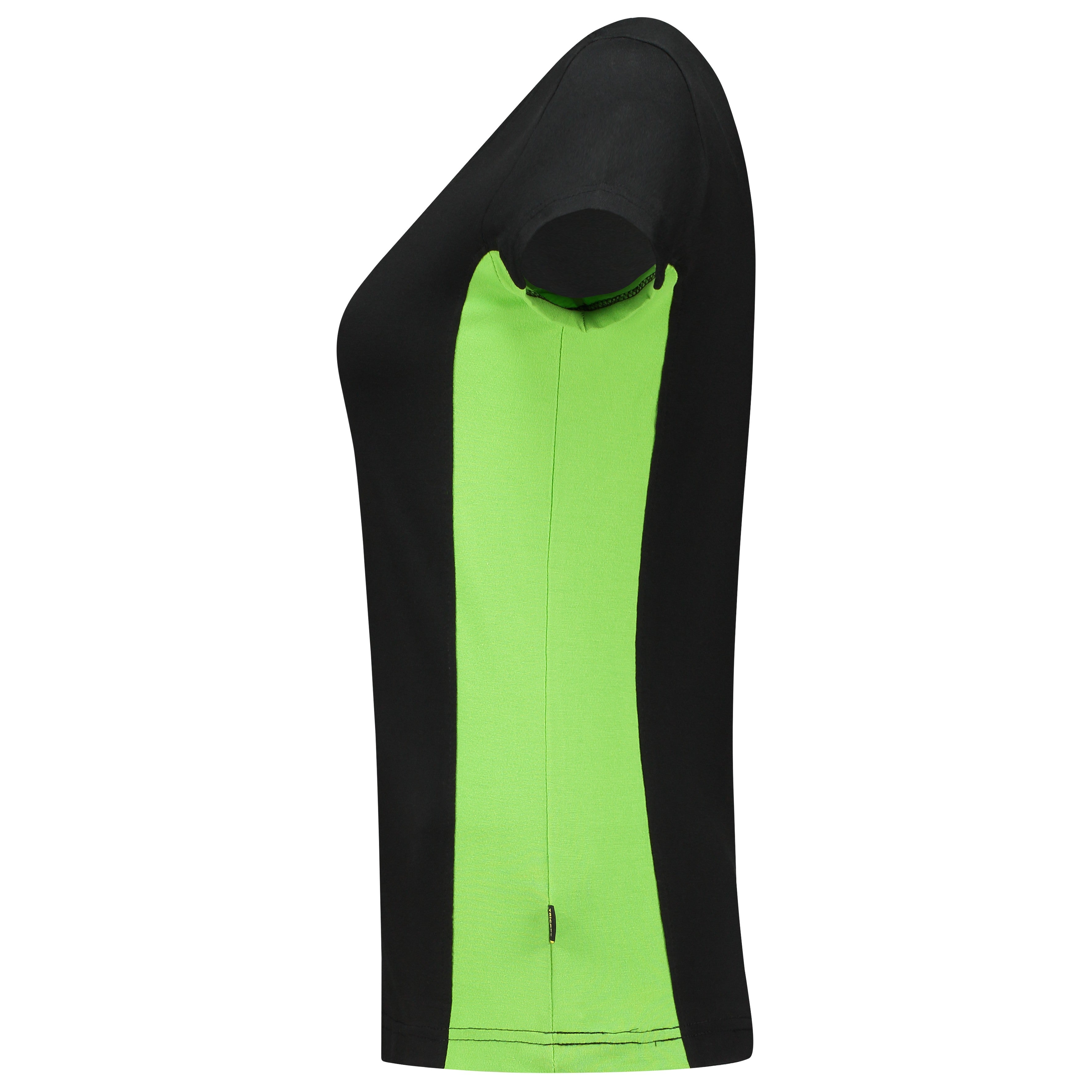 Tricorp 102003 Dames T-Shirt Bicolor Zwart/Lime