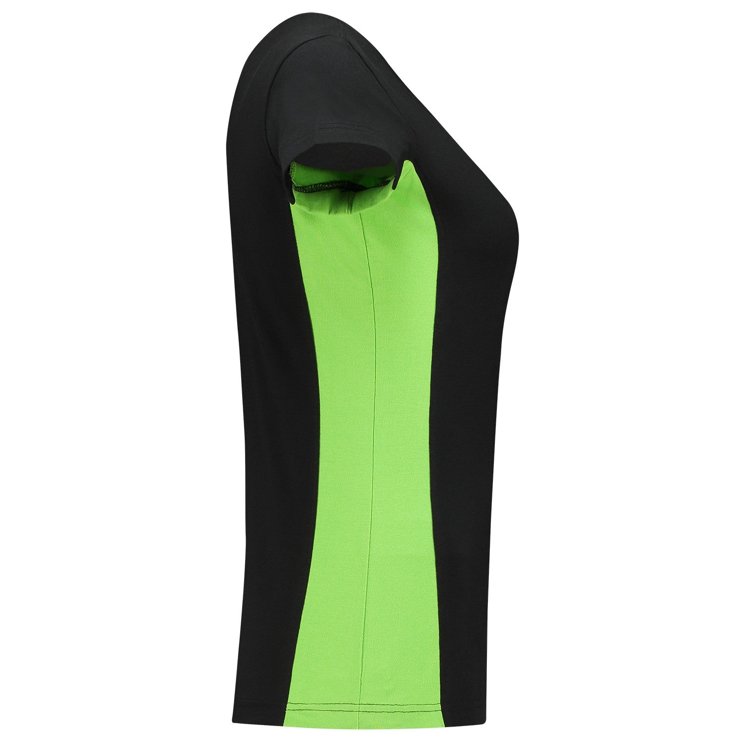 Tricorp 102003 Dames T-Shirt Bicolor Zwart/Lime