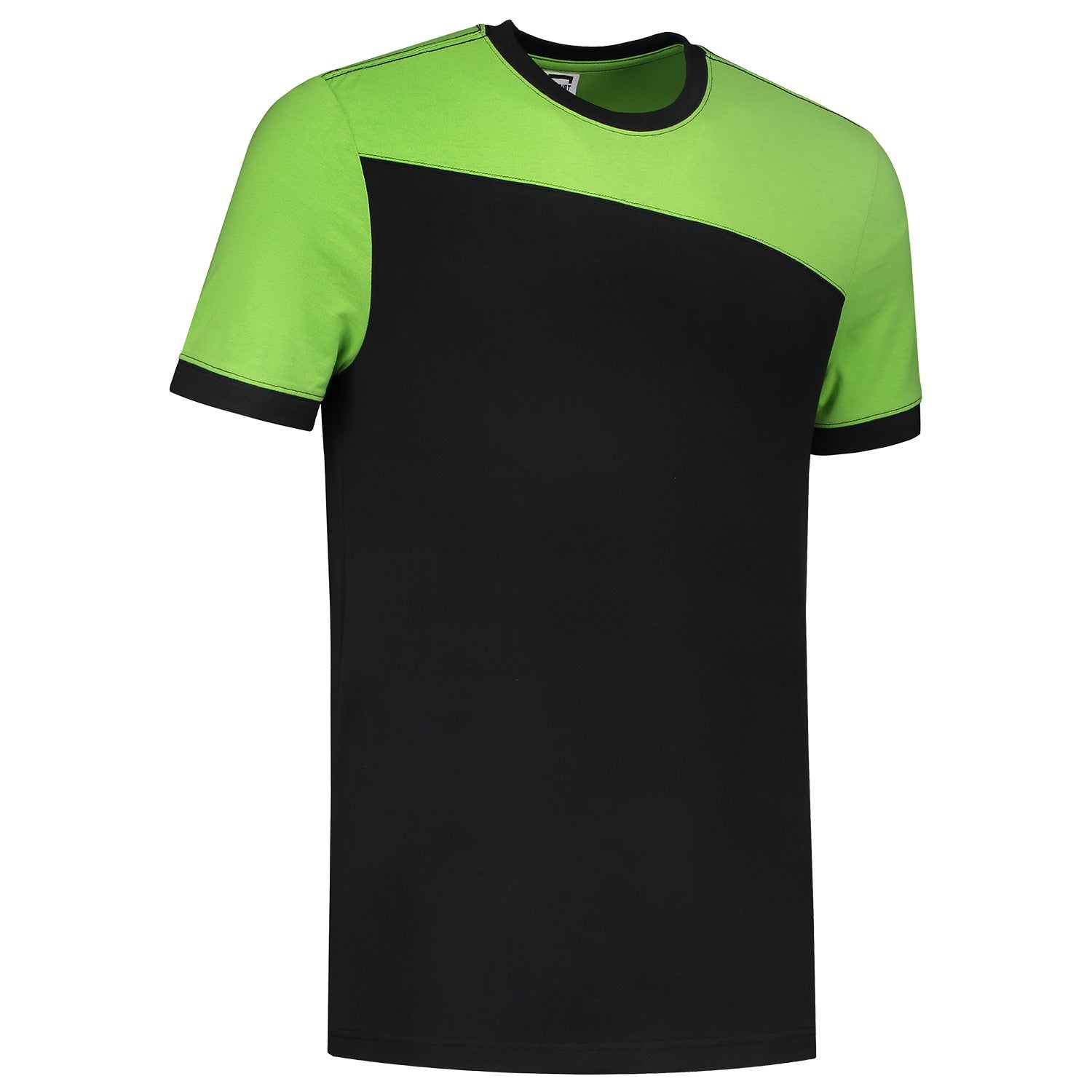 Tricorp 102006 T-Shirt Bicolor Naden Zwart/Lime
