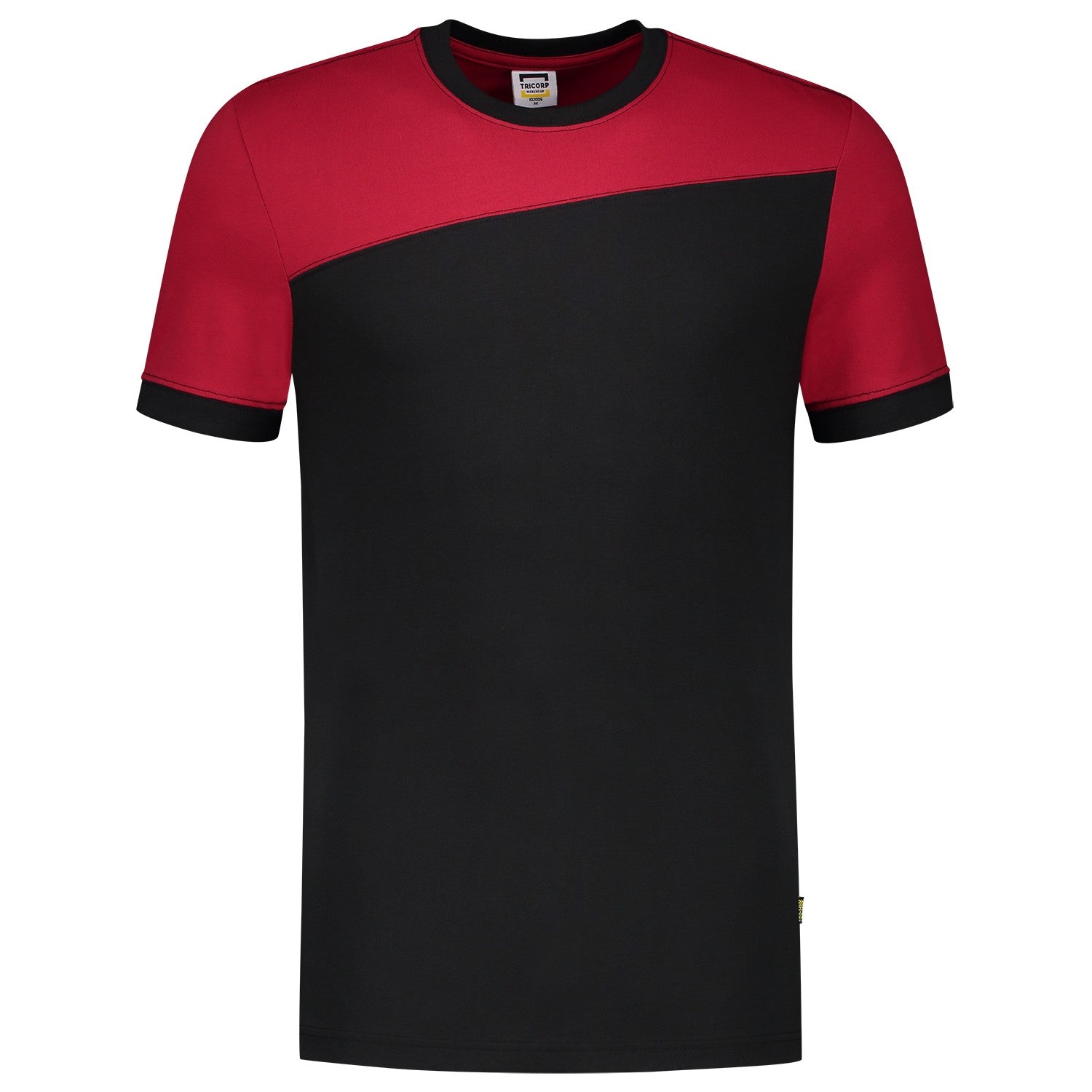 Tricorp 102006 T-Shirt Bicolor Naden Zwart/Rood