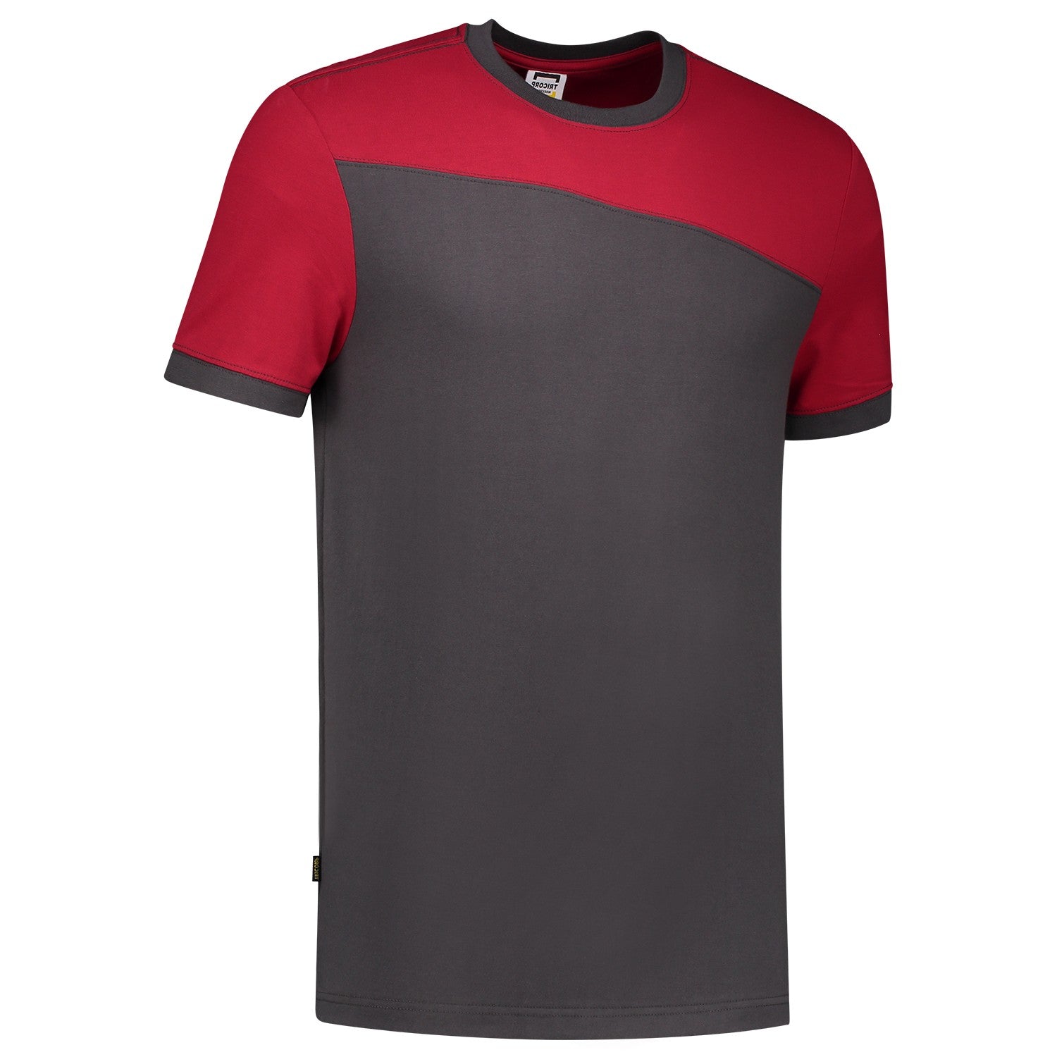 Tricorp 102006 T-Shirt Bicolor Naden Donkergrijs/Rood
