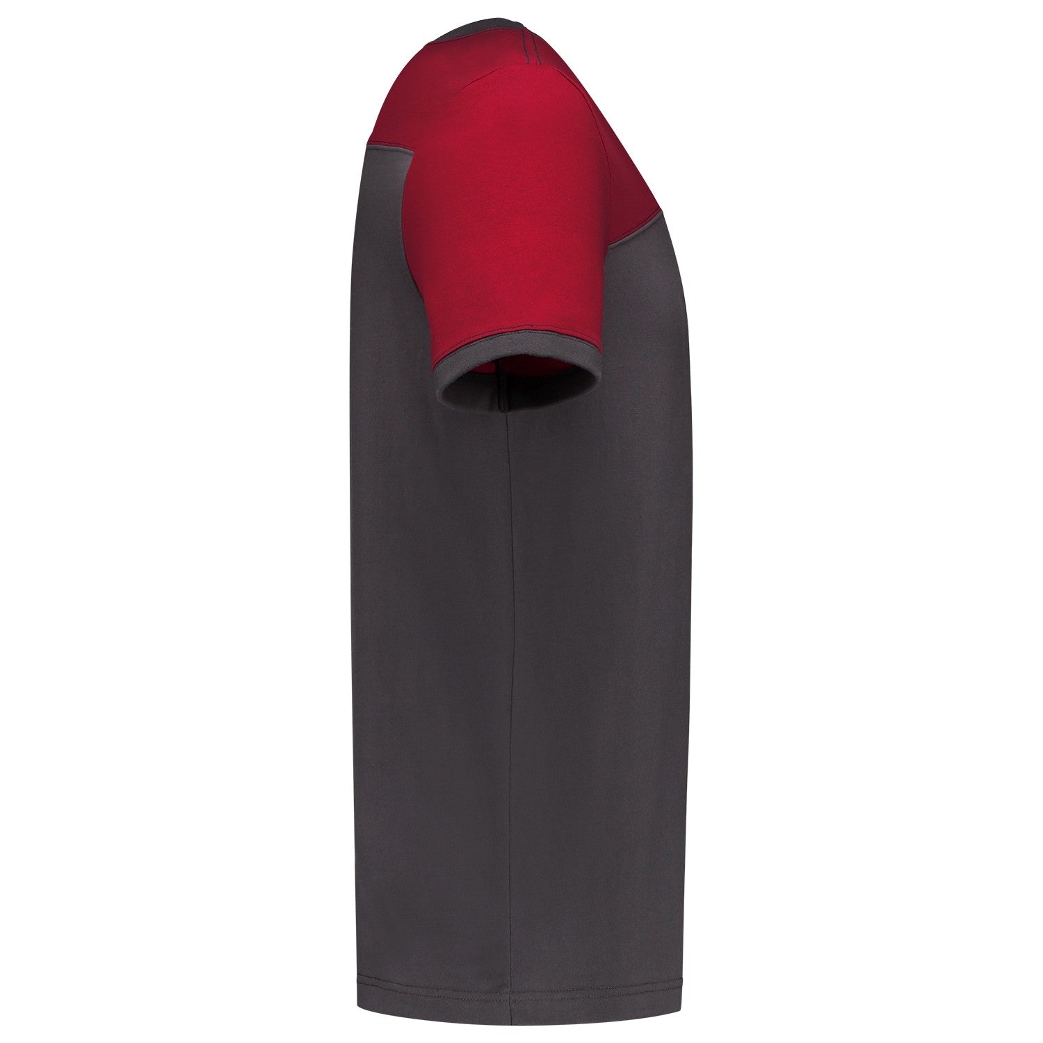 Tricorp 102006 T-Shirt Bicolor Naden Donkergrijs/Rood