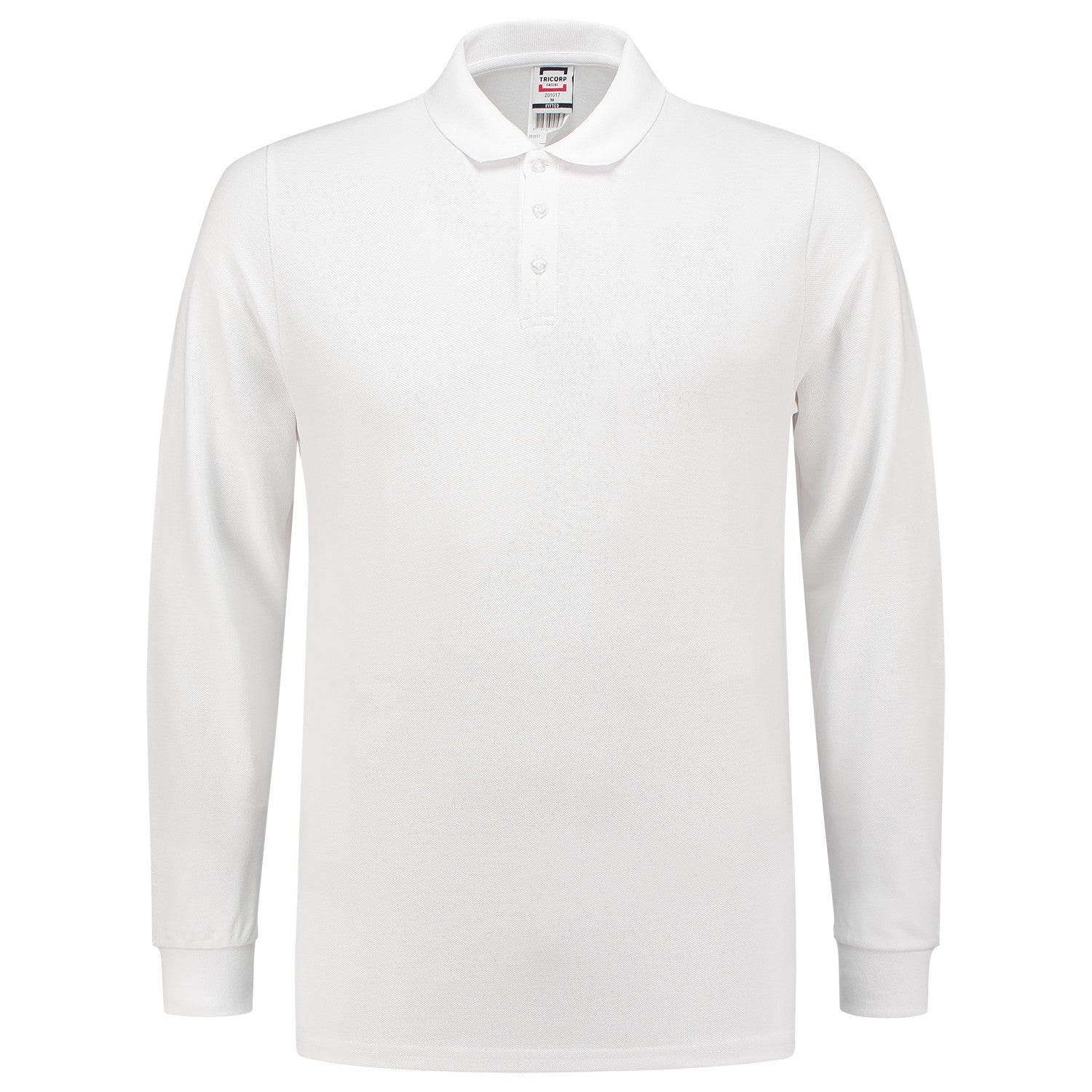 Tricorp 201017 Poloshirt Slim Fit Lange Mouw Wit