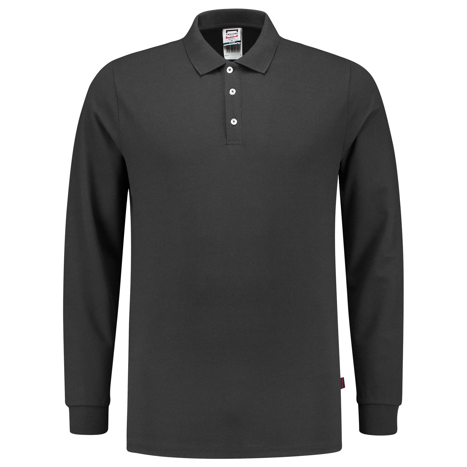 Tricorp 201017 Poloshirt Slim Fit Lange Mouw Donkergrijs