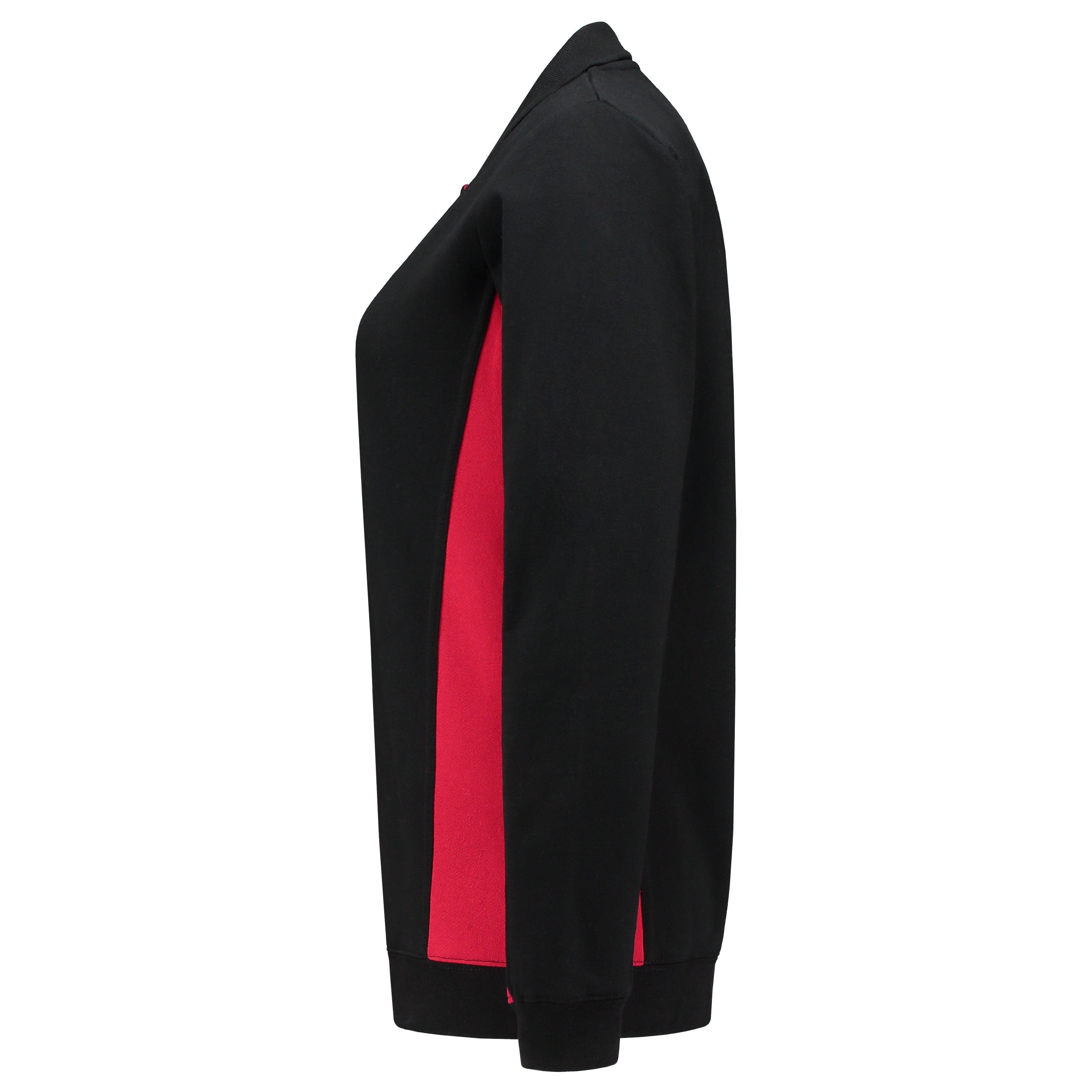 Tricorp 302002 Polosweater Bicolor Dames Zwart/Rood