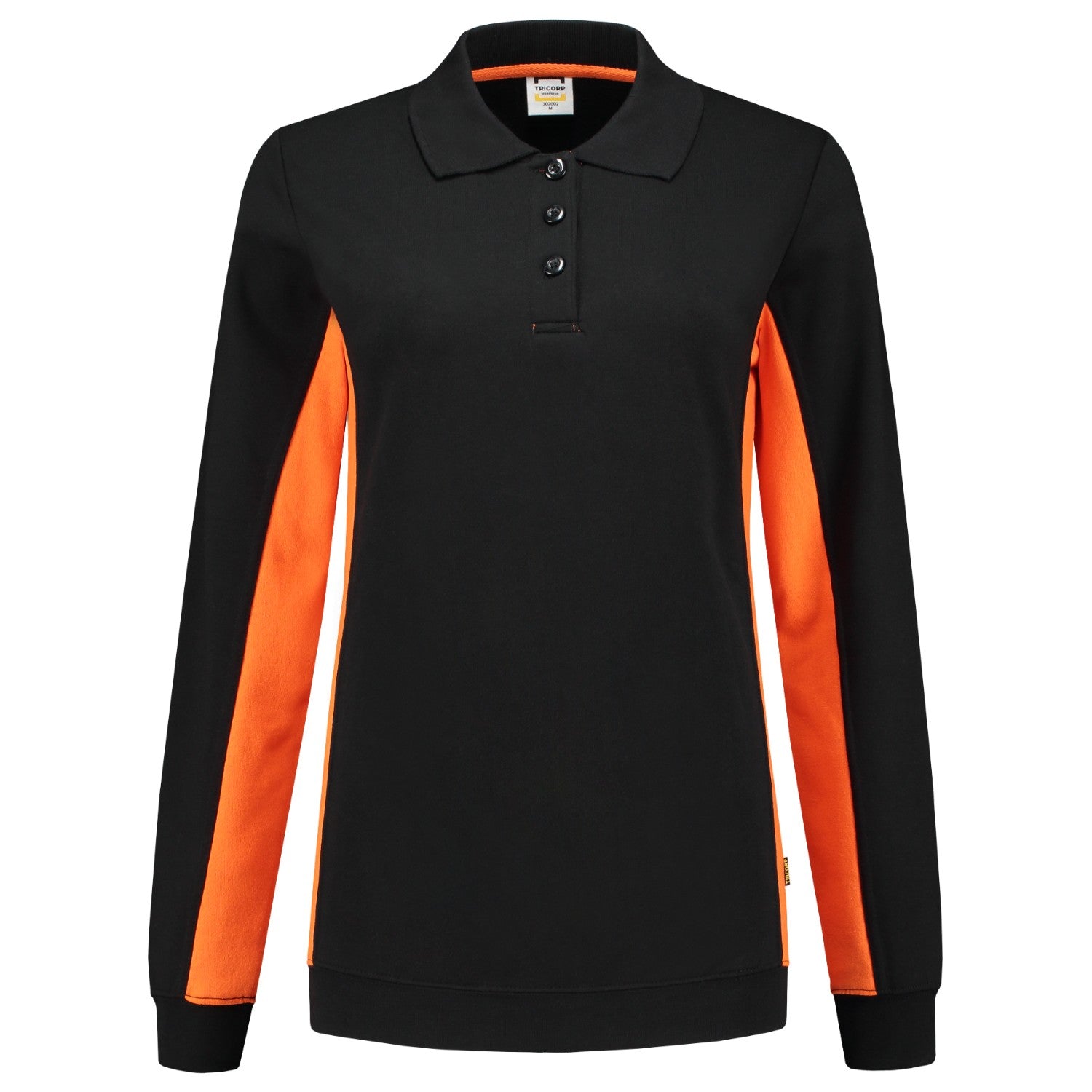 Tricorp 302002 Polosweater Bicolor Dames Zwart/Oranje