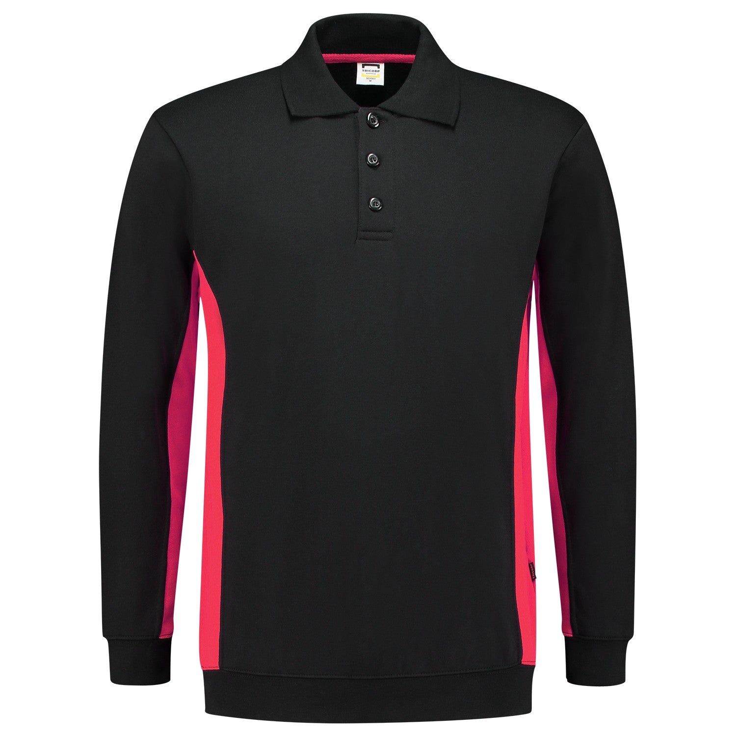 Tricorp 302003 Polosweater Bicolor Zwart/Rood