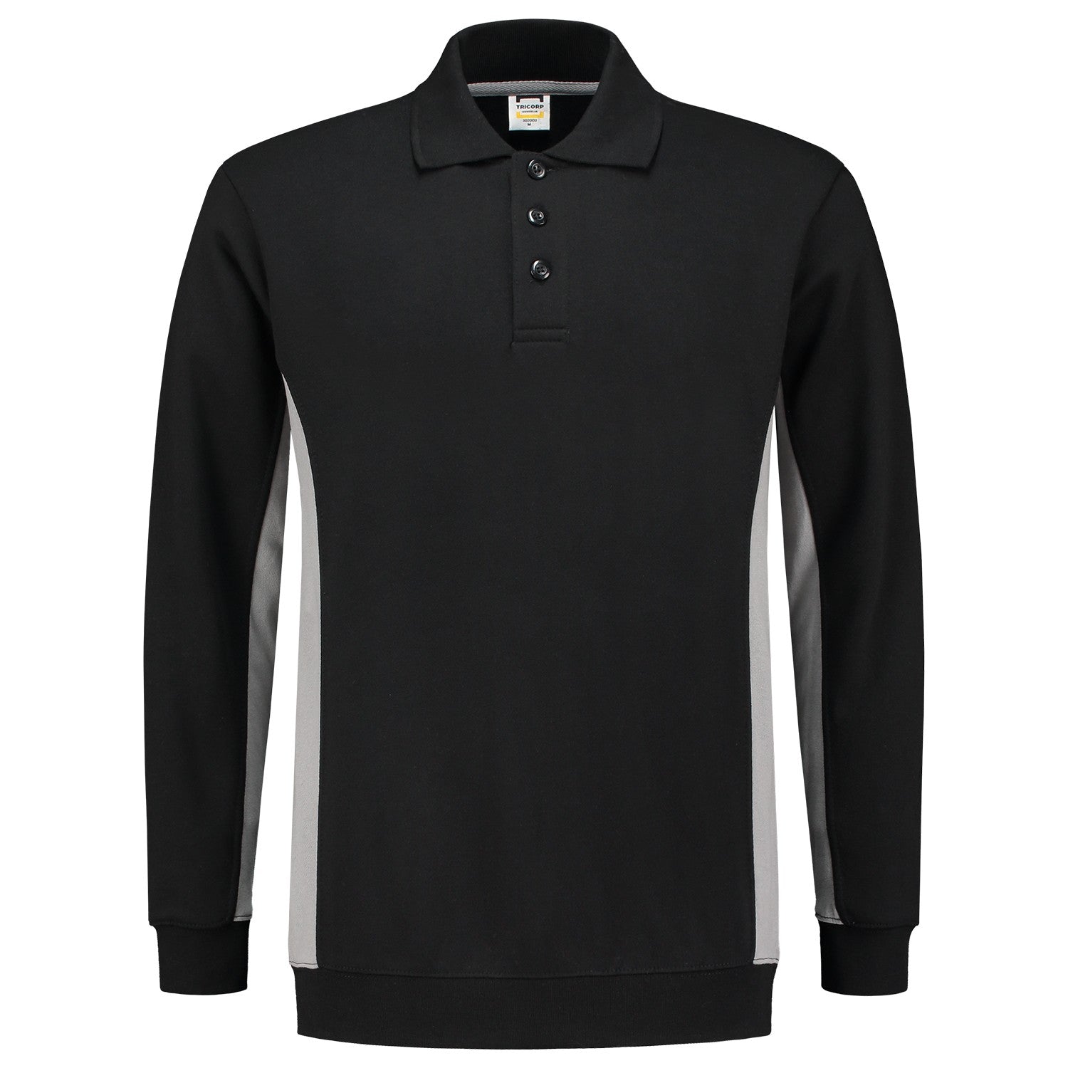 Tricorp 302003 Polosweater Bicolor Zwart/Grijs