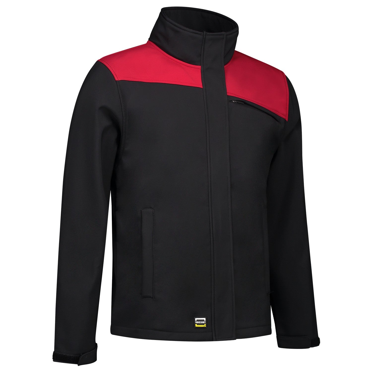 Tricorp Jas 402021 Softshell Bicolor Naden Zwart/Rood