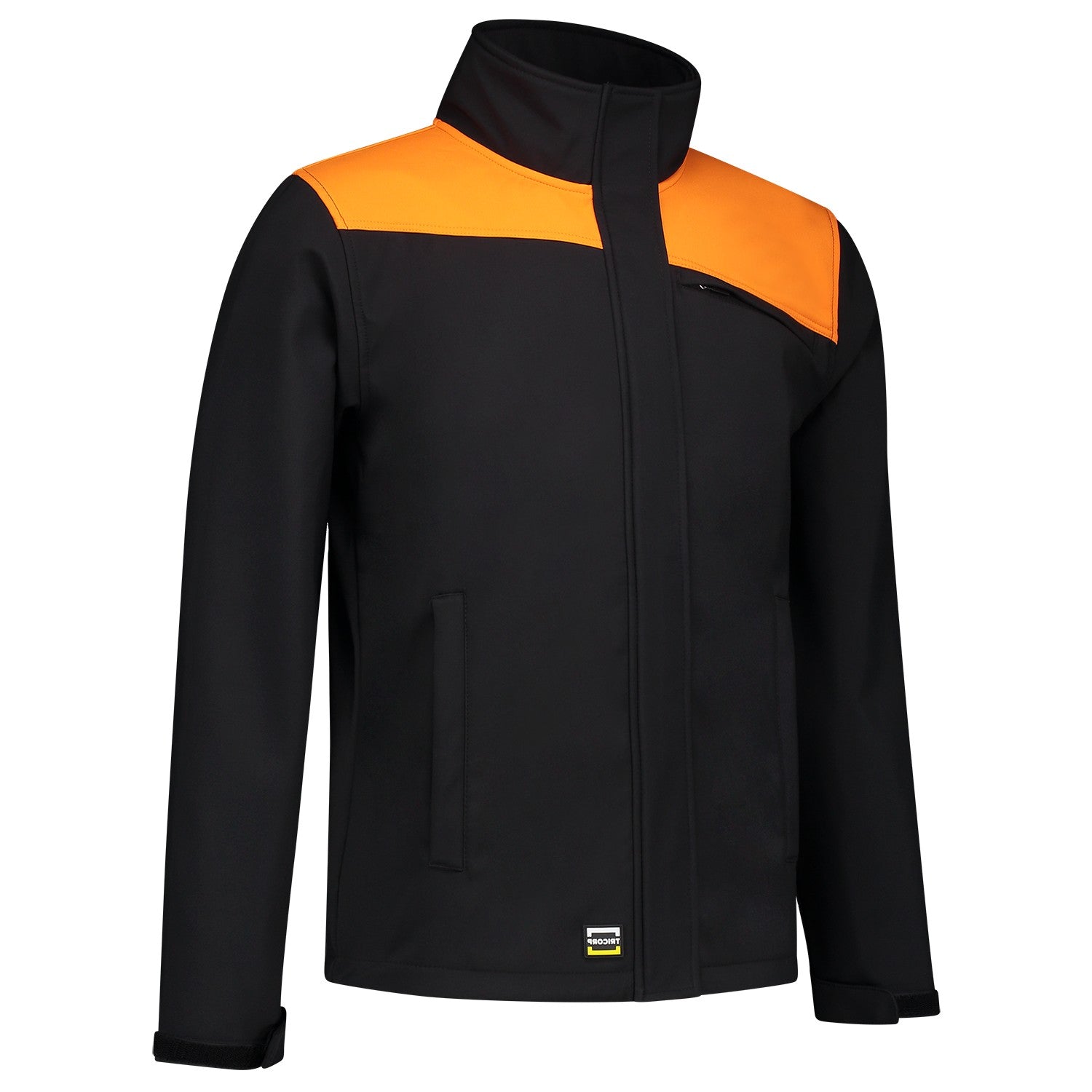 Tricorp Jas 402021 Softshell Bicolor Naden Zwart/Oranje