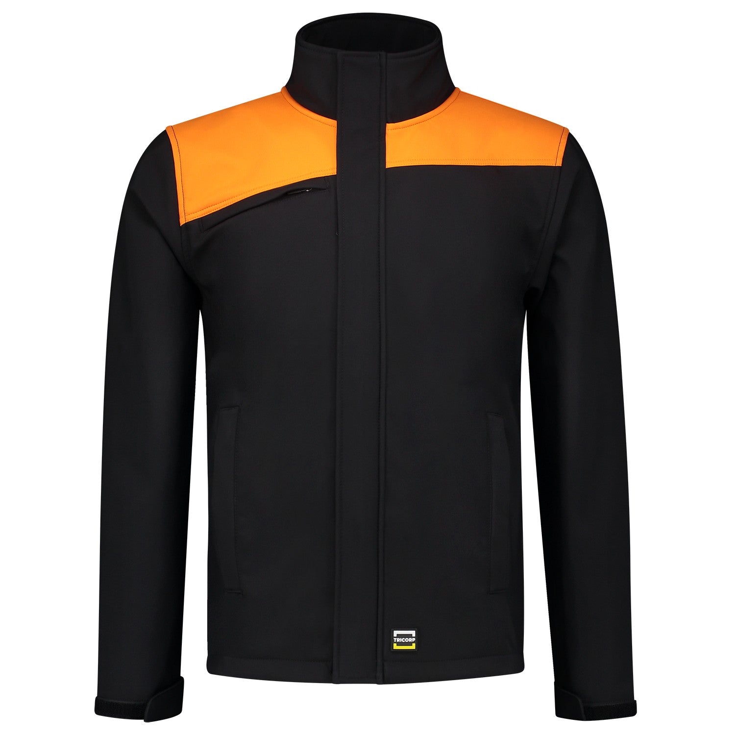Tricorp Jas 402021 Softshell Bicolor Naden Zwart/Oranje