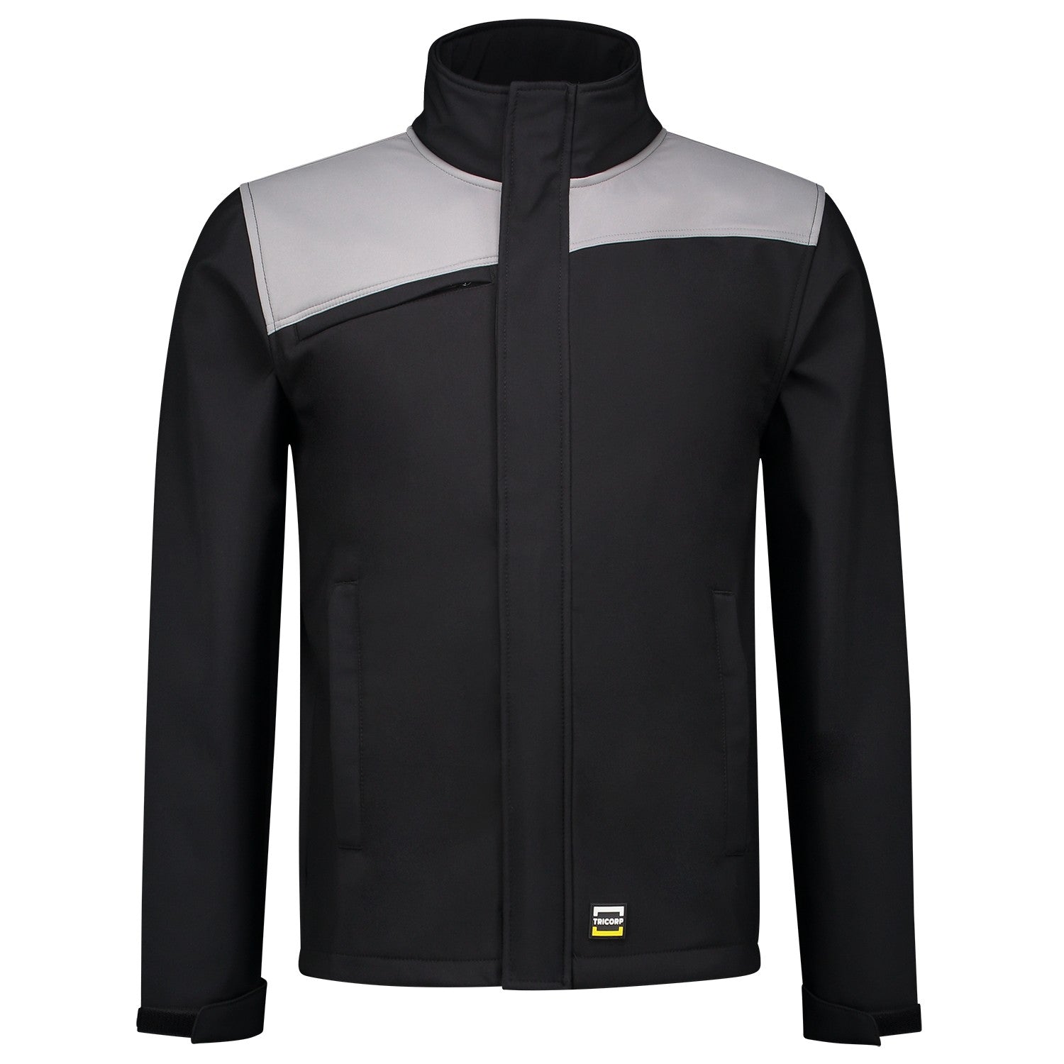 Tricorp Jas 402021 Softshell Bicolor Naden Zwart/Grijs