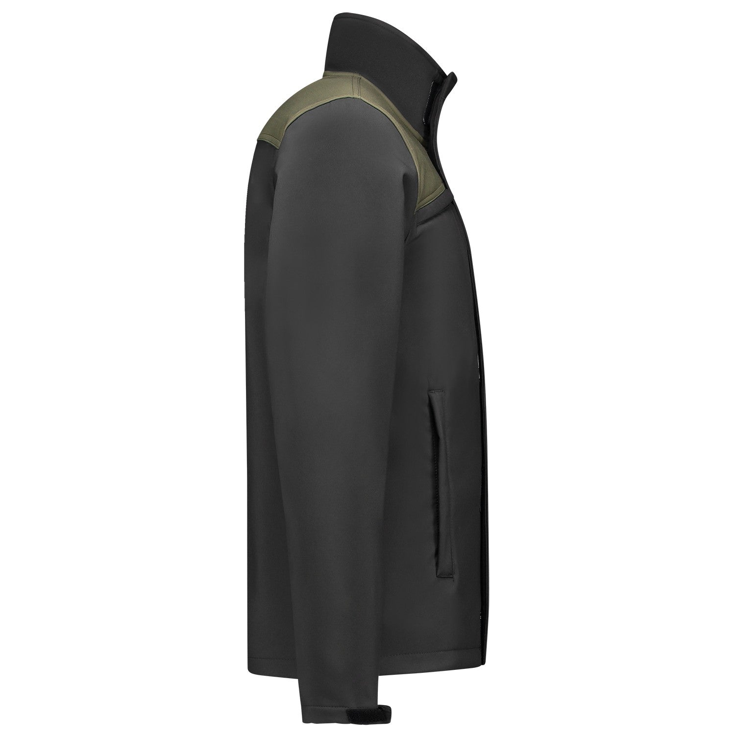 Tricorp Jas 402021 Softshell Bicolor Naden Donkergrijs/Legergroen