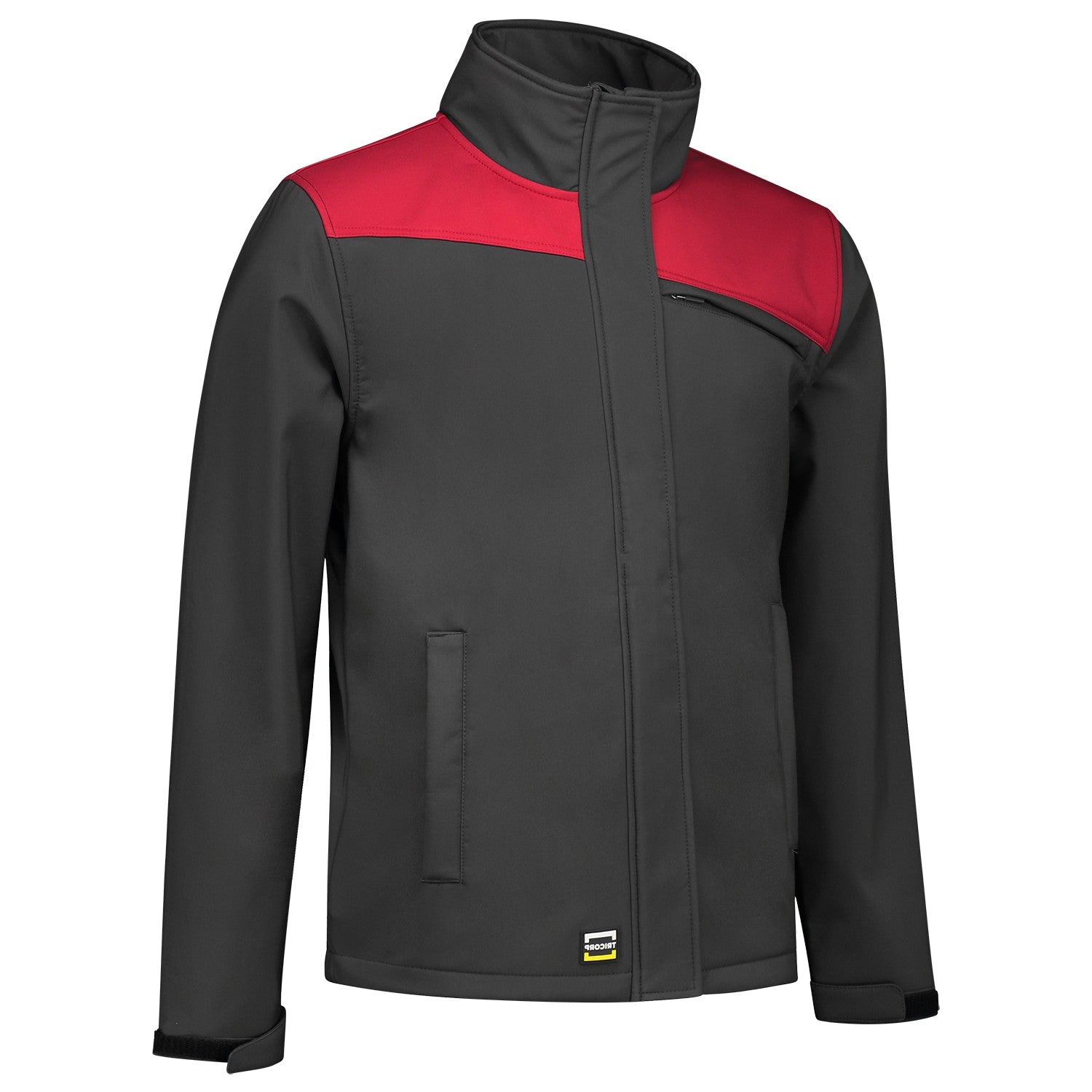 Tricorp Jas 402021 Softshell Bicolor Naden Donkergrijs/Rood