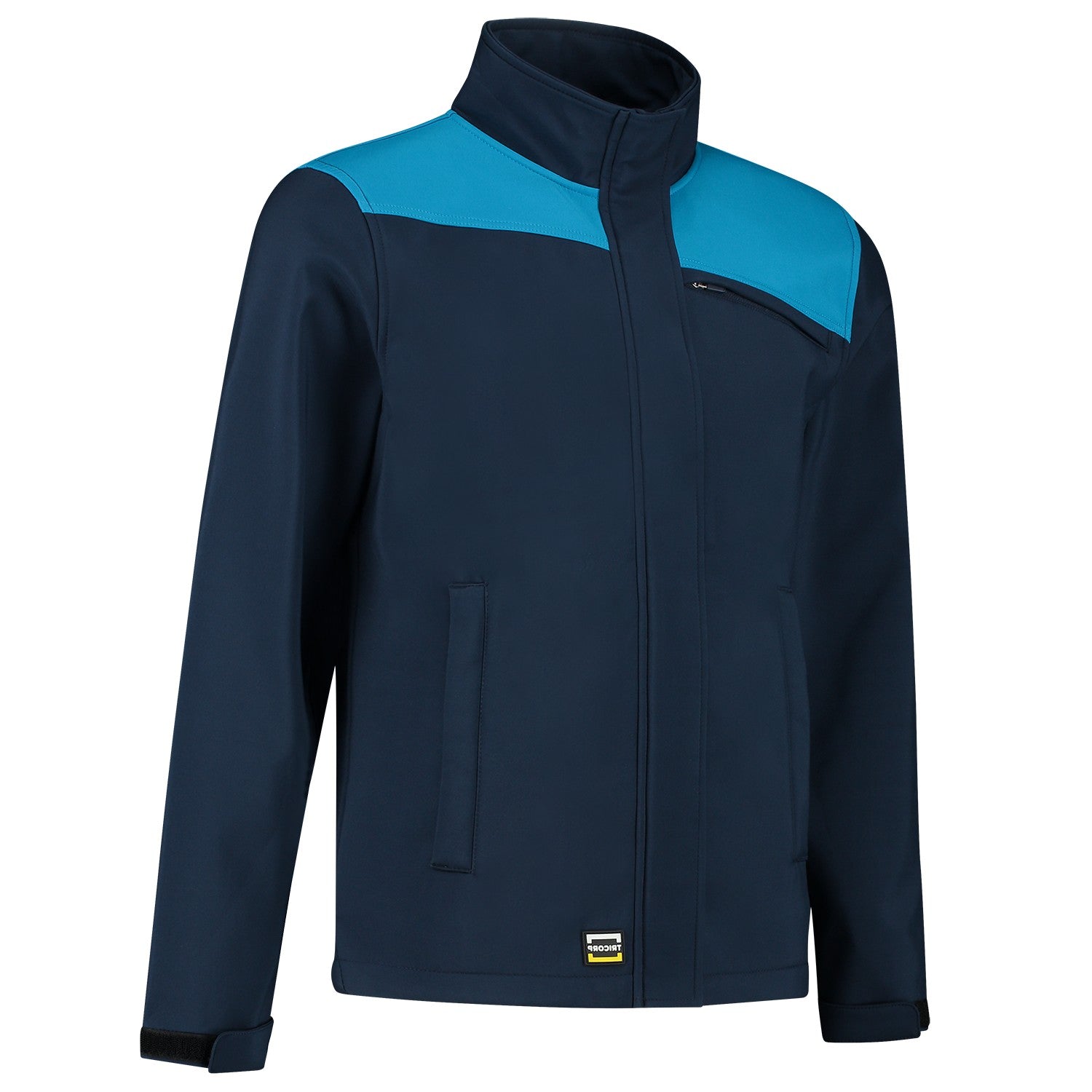 Tricorp Jas 402021 Softshell Bicolor Naden Inktblauw/Turquoise