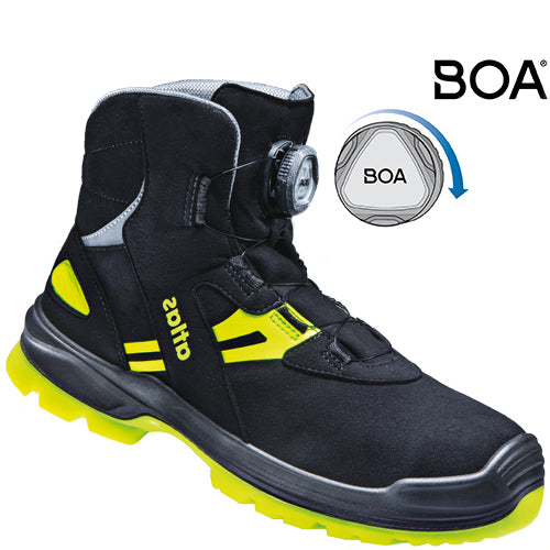 Atlas Schoen Flash 8255 XP BOA S3 Zwart/Geel