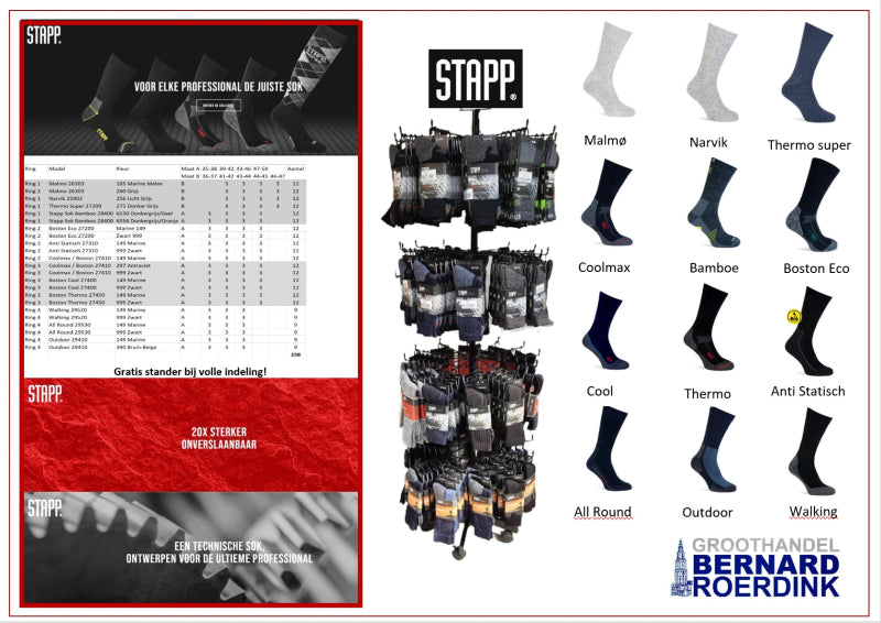 Stapp Techno Boston Eco All Season Sok 27200 Zwart 999