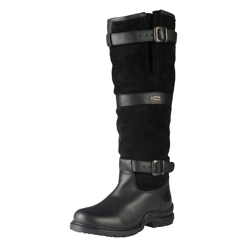 Horka Leren Laars Outdoor Highlander Gevoerd 146295 Black Zwart