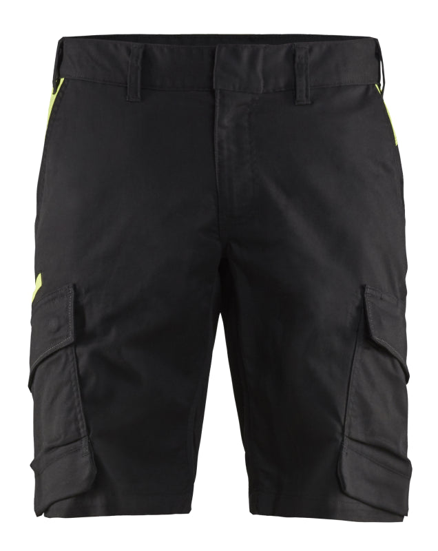 Blåkläder Industrie short met stretch 14461832 Zwart/High-Vis Geel Zwart/High Vis Geel