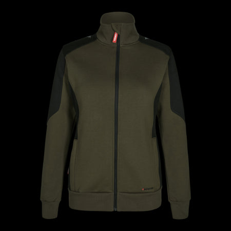 Engel 8825-233 Dames Sweat Cardigan Bosgroen/Zwart 5320