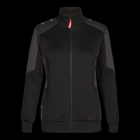 Engel 8825-233 Dames Sweat Cardigan Zwart/Antraciet 2079