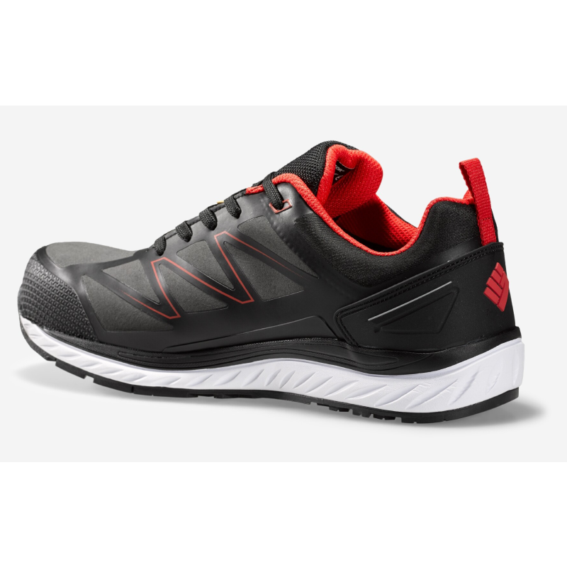 ToWorkFor Lage Sneaker Warmup Rood ESD 8A24-67 S3 Zwart/Rood/Wit