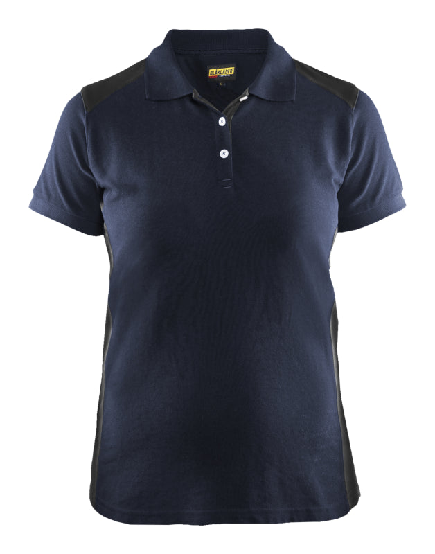 Blåkläder Dames poloshirt piqué 33901050 Donker marineblauw/Zwart Donker marineblauw/Zwart