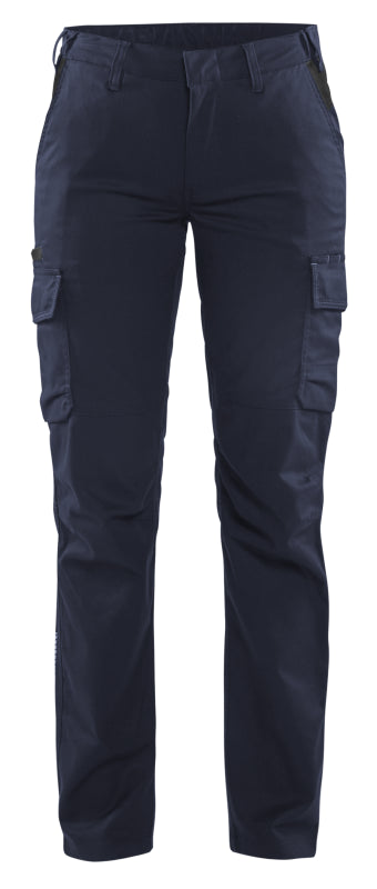 Blåkläder Dames industrie werkbroek stretch/elastiek 71441832 Donker marineblauw/Zwart Donker marineblauw/Zwart