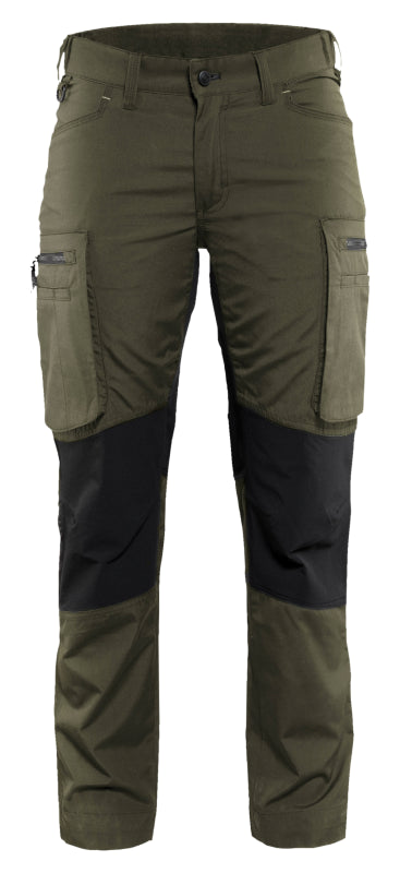 Blåkläder Dames Service werkbroek Stretch 71591845 Groen/Zwart Groen/Zwart