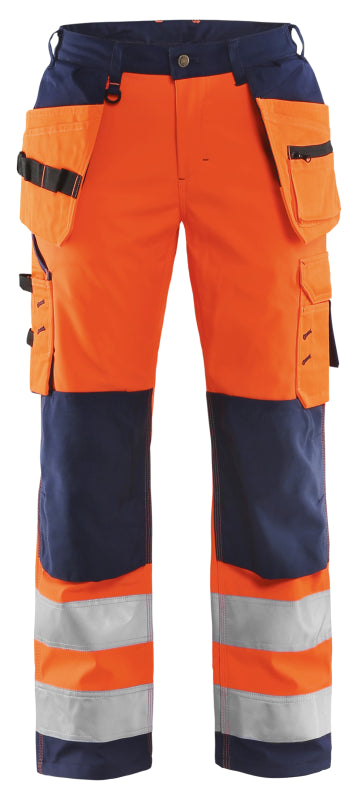 Blåkläder Dames Softshell werkbroek High-Vis 71672517 High-Vis Oranje/Marineblauw High-Vis Oranje/Marineblauw