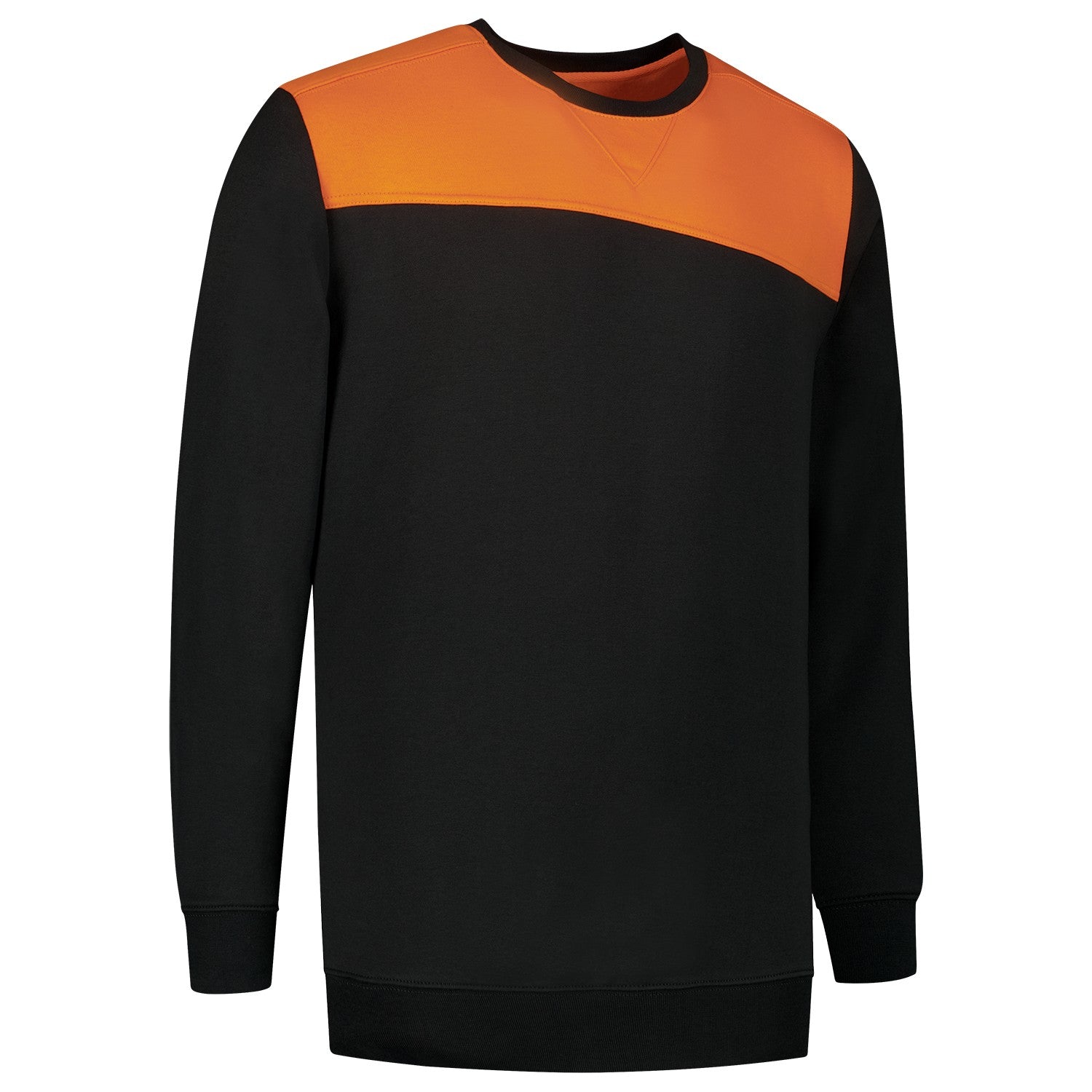 Tricorp 302013 Bicolor Sweater Naden Zwart/Oranje