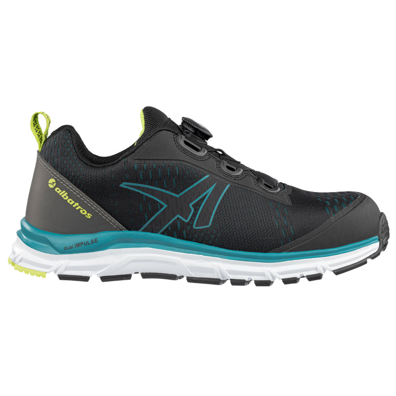 Albatros AER55 Impulse Zwart/Blauw QL Laag S1P 647502 Zwart/Blauw