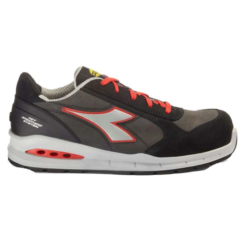 Diadora Run Net AB 181148 S3S C9034 (vervanger van 176221) Asphalt/silver red C9034
