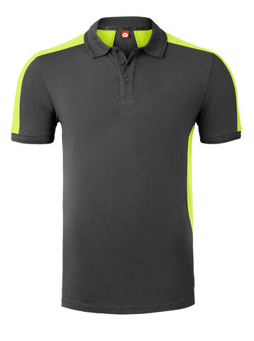Havep Polo Bicolor 10074 Charcoal/Fluo geel