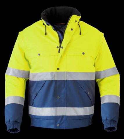 Havep High Visibility Jack All Season 5139 Flessengroen/Fluo geel C8B