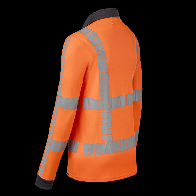 Havep Polo Lange Mouwen RWS+ 10083 fluo oranje/charcoal