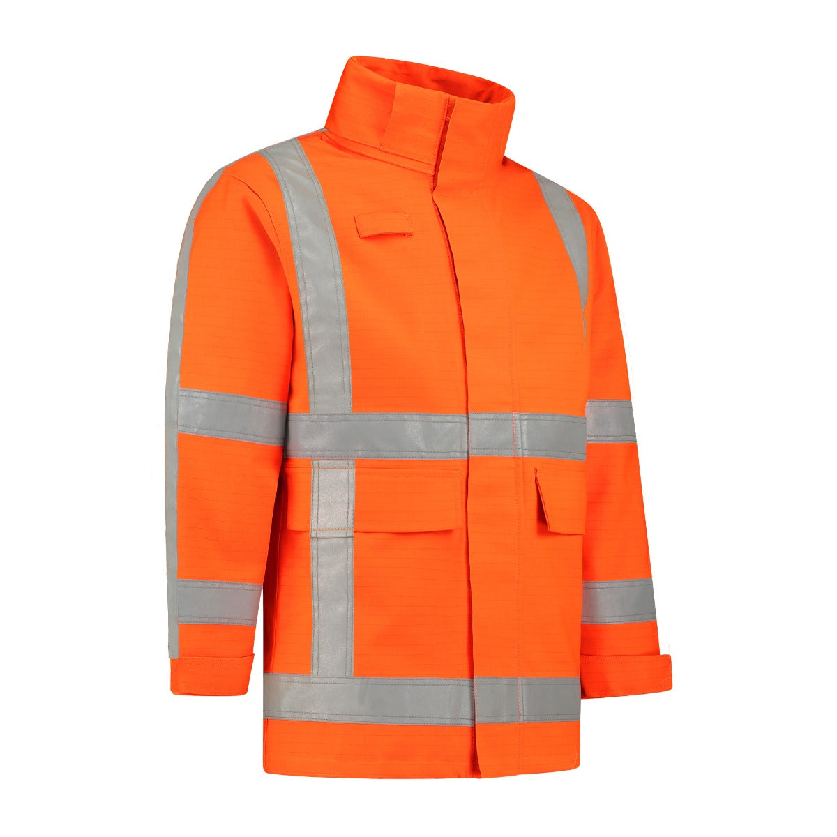 Dapro Blaze multinorm parka werkjas in reflecterend oranje, lichtgewicht, vlamvertragend, antistatisch, en lasbestendig, met Hi-Vis en verstelbare taille voor maximale veiligheid en comfort.